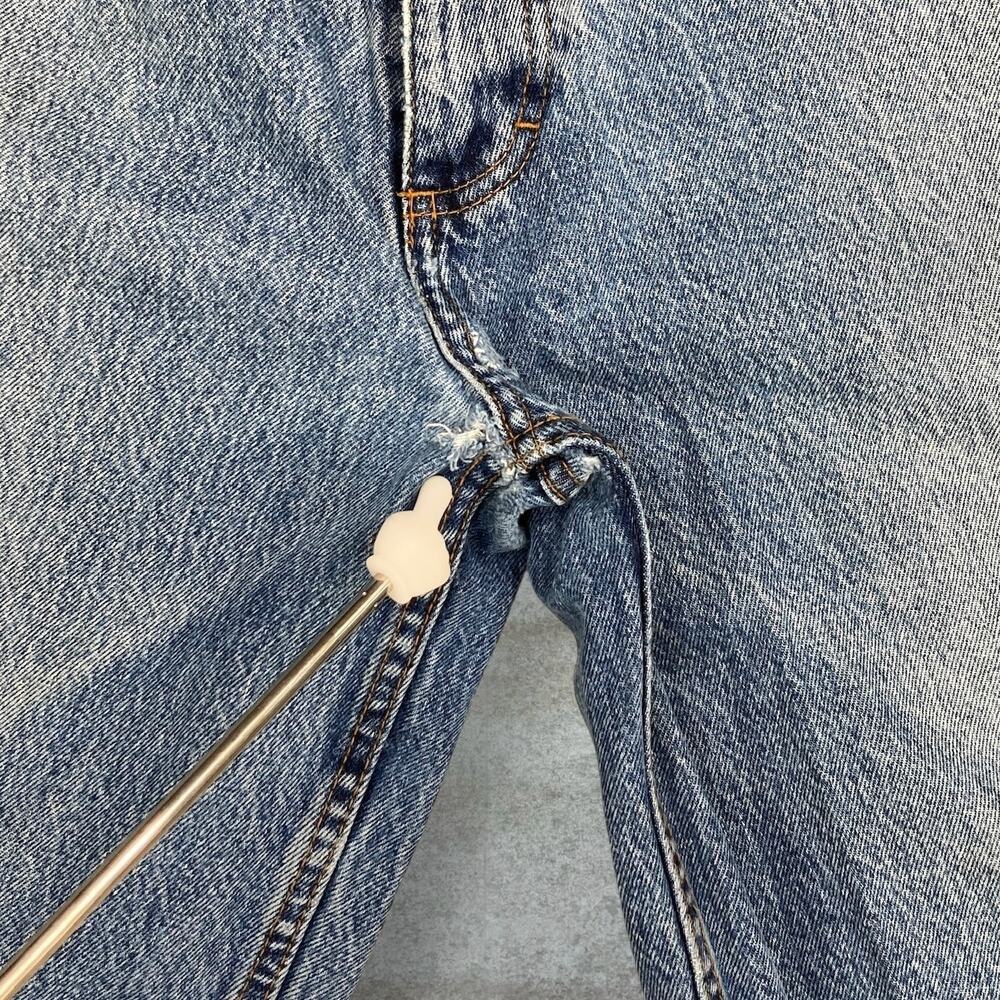 Vintage Skater Wide Leg Carpenter Jeans Polo Medium Wash Baggy Denim Y2K - Picture 9 of 9